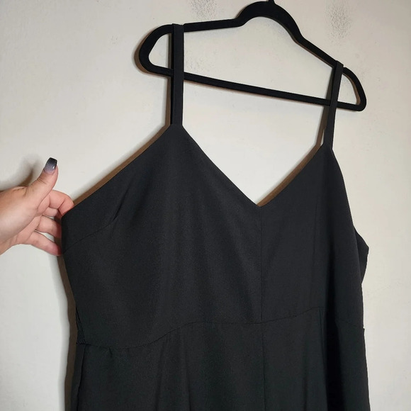 NWT Madewell Black Smocked Thistle Cami Jumpsuit in Plus Size 24. Pockets - Picture 9 of 15